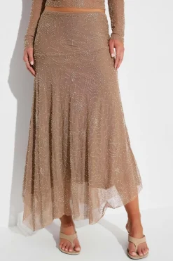 Gina Tricot parke idi kirt Brun Clearance