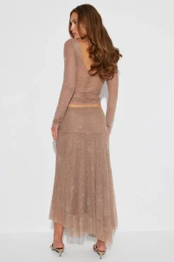 Gina Tricot parke idi kirt Brun Clearance