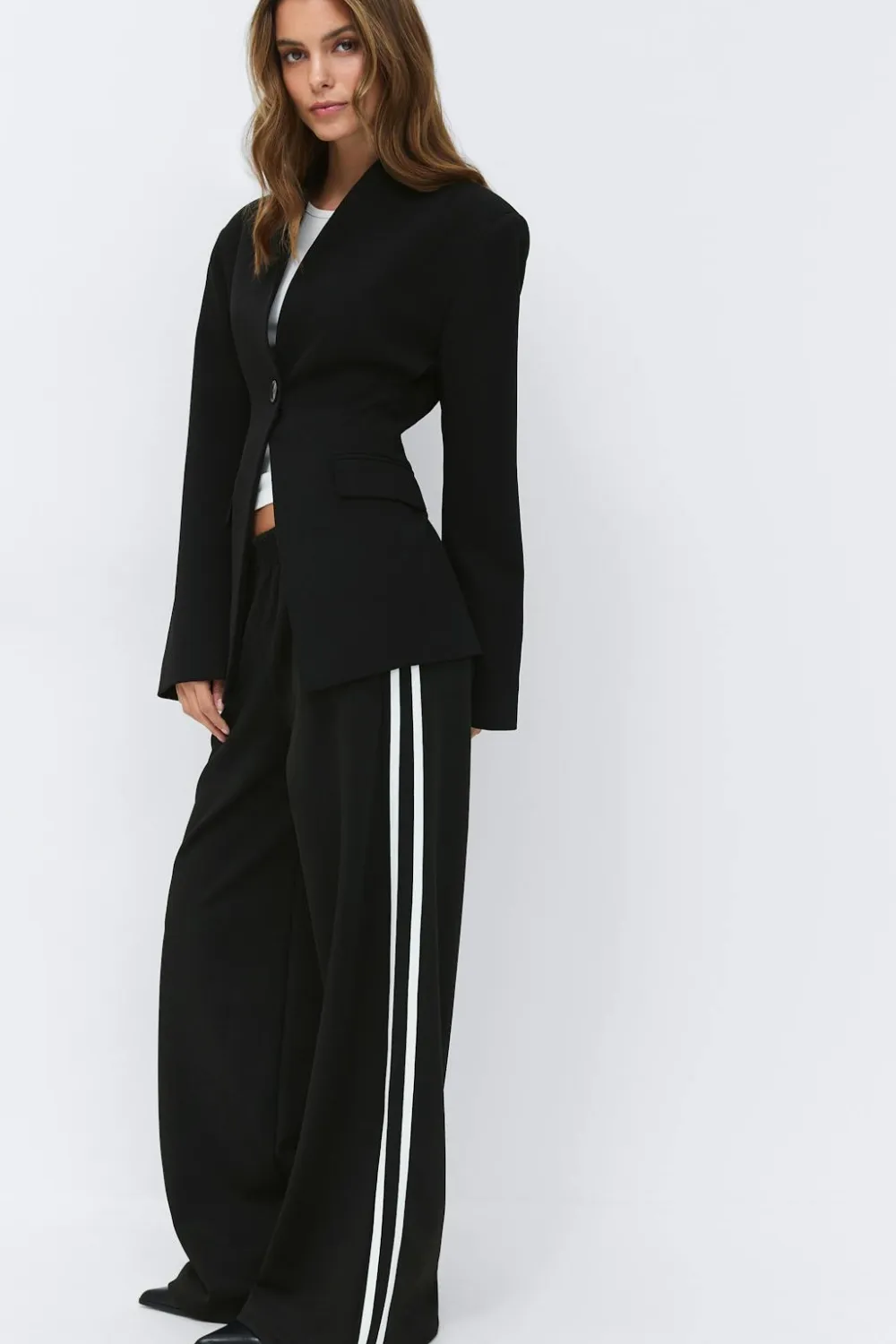 Gina Tricot porty wide trouer Svart Best