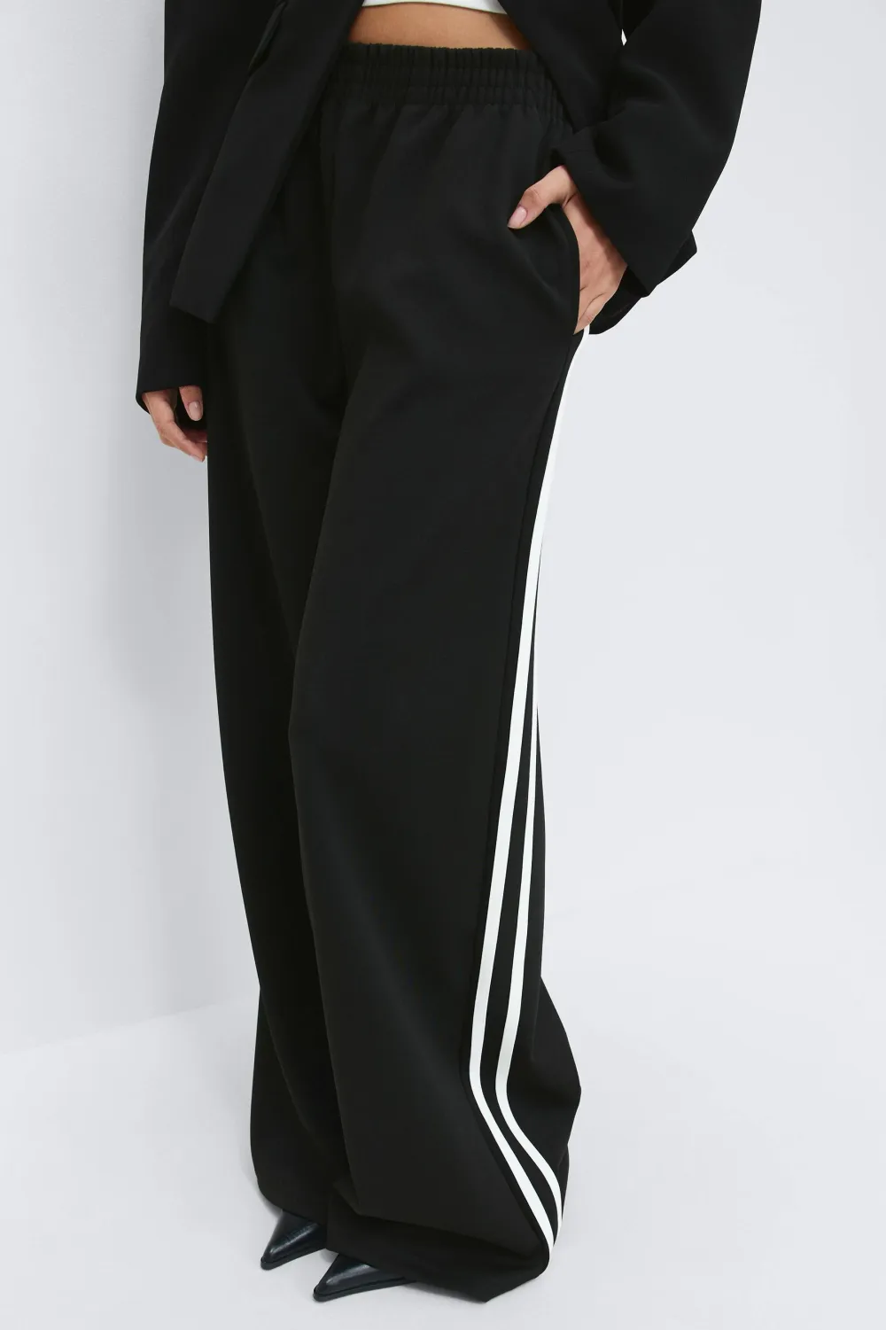 Gina Tricot porty wide trouer Svart Best