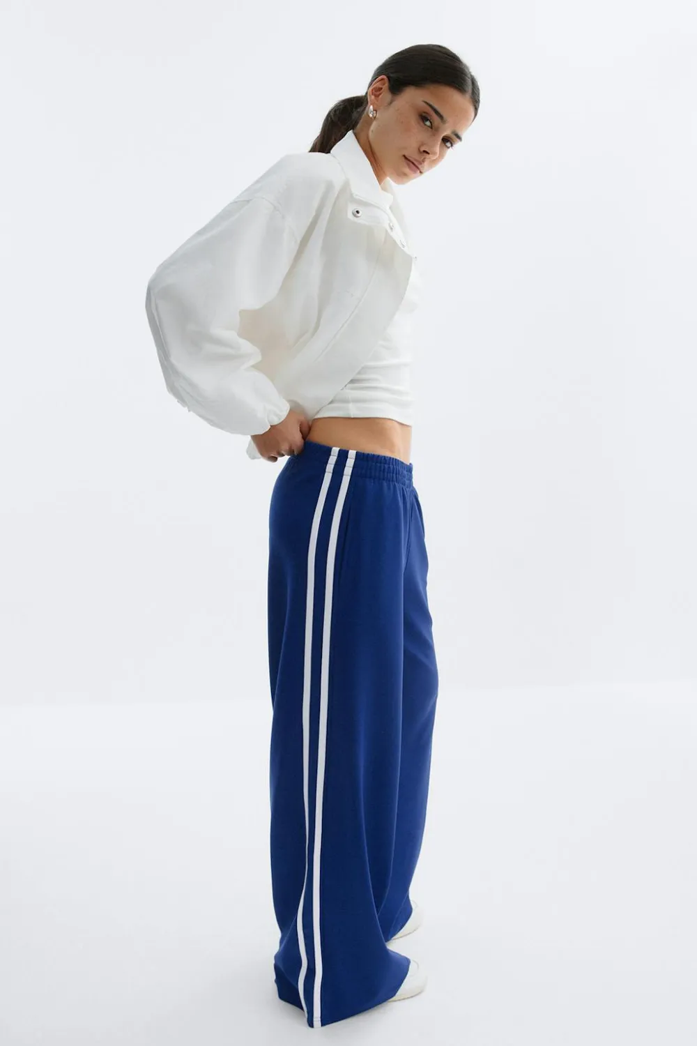 Gina Tricot porty wide trouer Blå