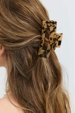 Gina Tricot Square hair clip Brun Outlet