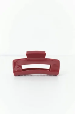 Gina Tricot Square hair clip Rød Sale