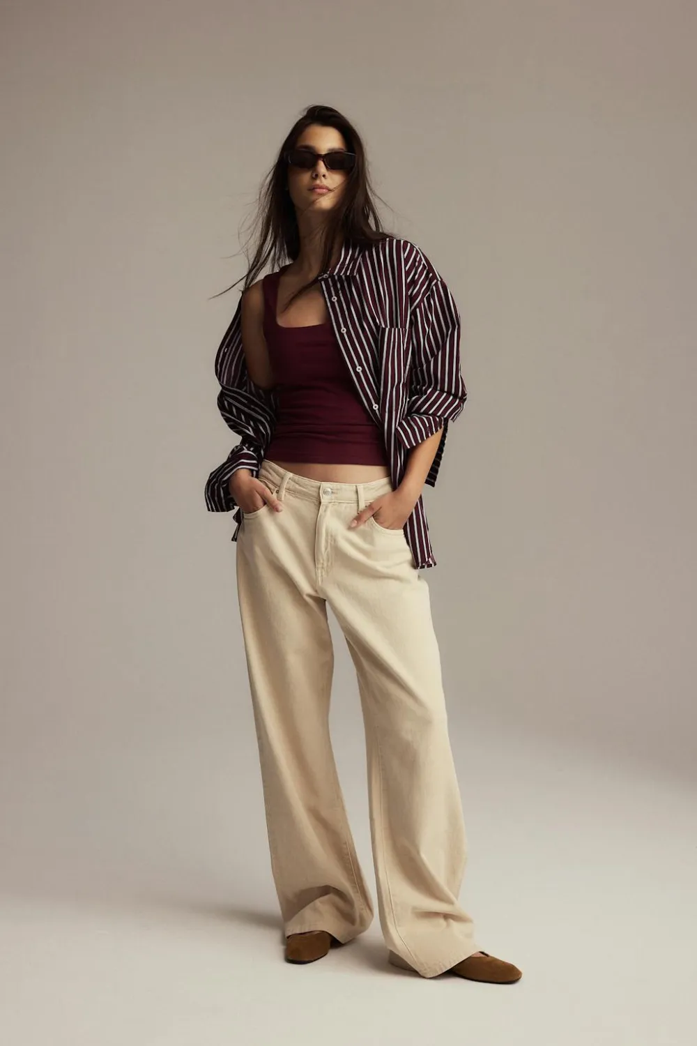 Gina Tricot quare neck tank top Rød Discount