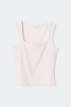Gina Tricot quare neck tank top Rosa Online