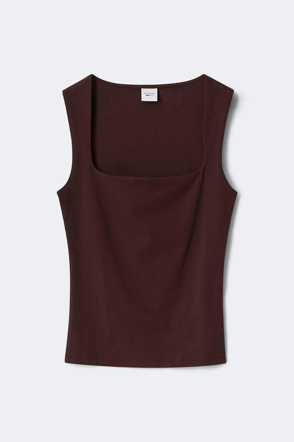 Gina Tricot quare neck tank top Rød Sale