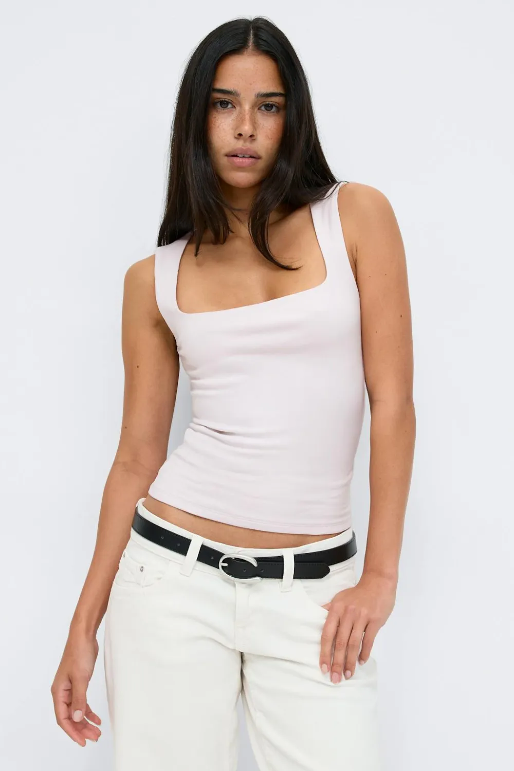 Gina Tricot quare neck tank top Lilla
