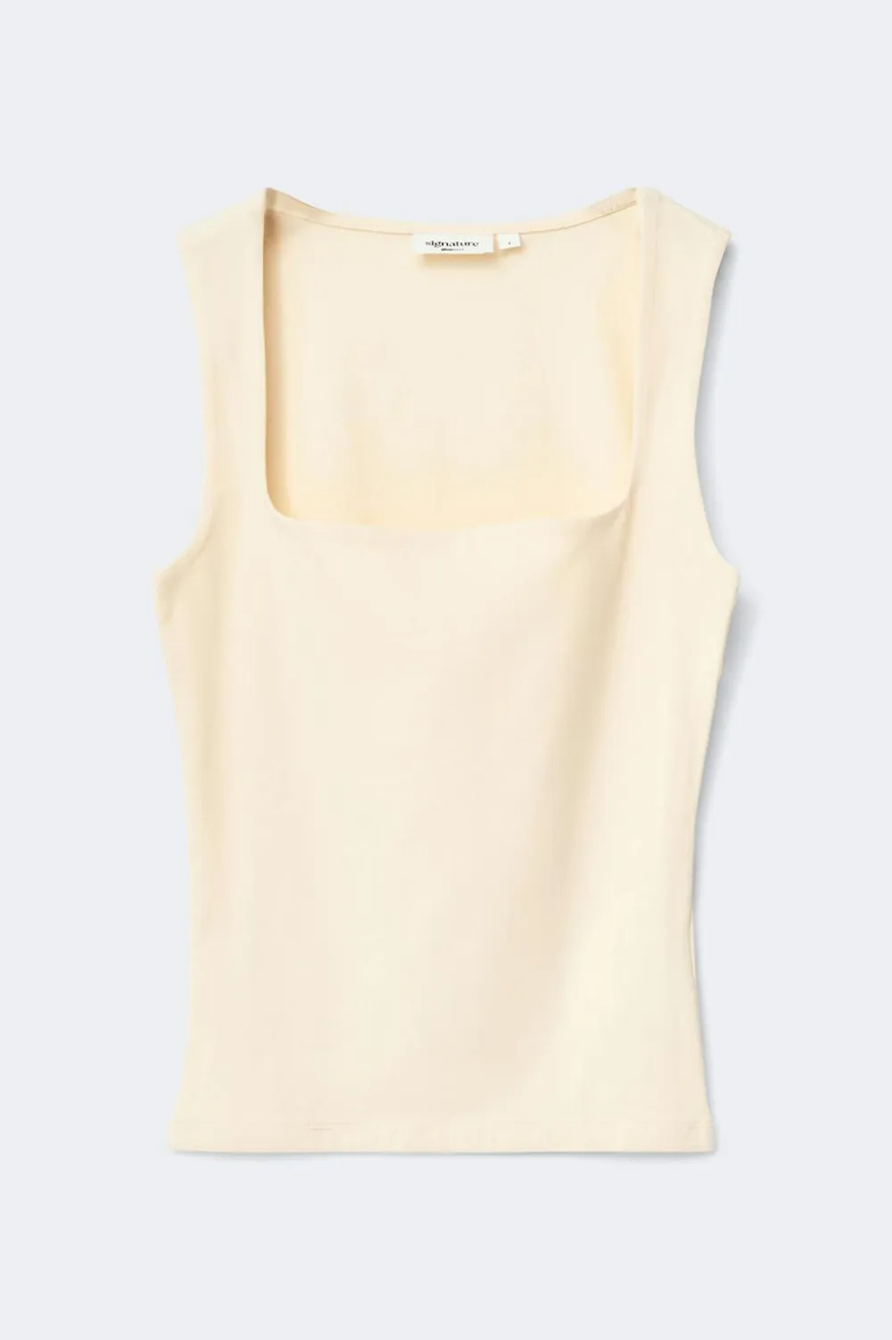Gina Tricot quare neck tank top Gul Sale