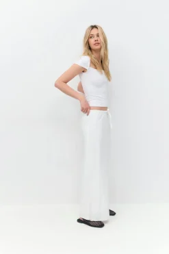 Gina Tricot quare neck top Hvit Sale
