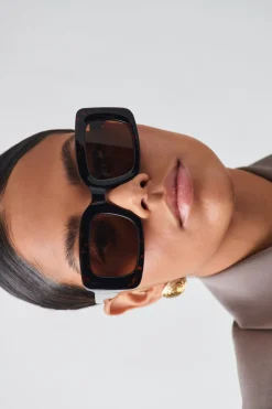 Gina Tricot square shaped sunglasses Beige Online