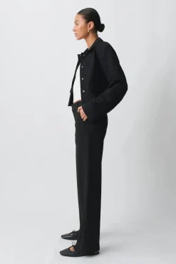 Gina Tricot Straight regular trousers Svart Sale