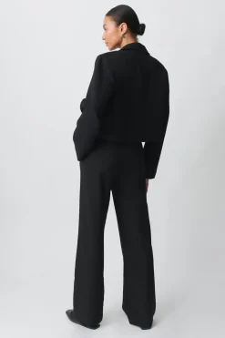Gina Tricot Straight regular trousers Svart Sale