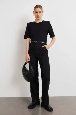 Gina Tricot straight tall trousers Svart Online