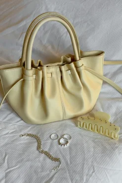 Gina Tricot Strap detail crossbody bag Gul Clearance