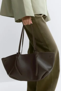 Gina Tricot Strap handle tote bag Brun Online