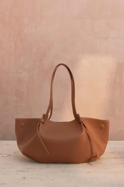 Gina Tricot Strap handle tote bag Brun Clearance