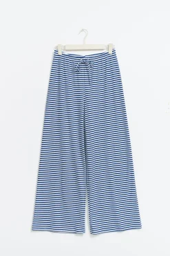 Gina Tricot triped oft trouer Hvit Hot