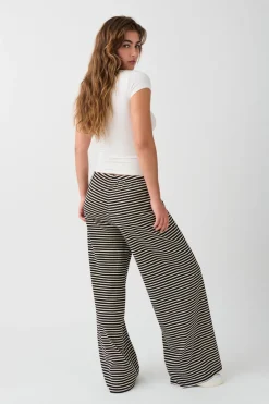 Gina Tricot triped oft trouer Hvit New