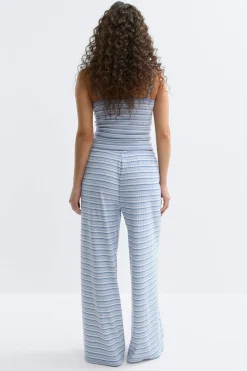 Gina Tricot triped oft trouer Blå