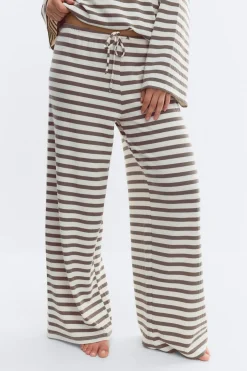 Gina Tricot triped oft trouer Hvit Outlet