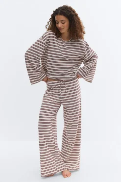 Gina Tricot triped oft trouer Lilla Online