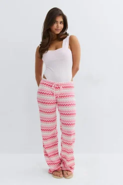Gina Tricot 14+ triped trouer Hvit Online