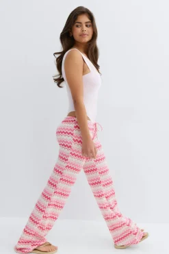Gina Tricot 14+ triped trouer Hvit Online