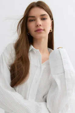 Gina Tricot tructure hirt Hvit Hot