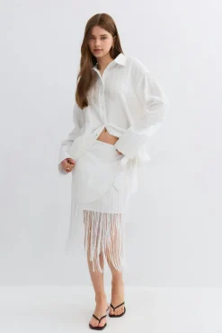 Gina Tricot tructure hirt Hvit Hot