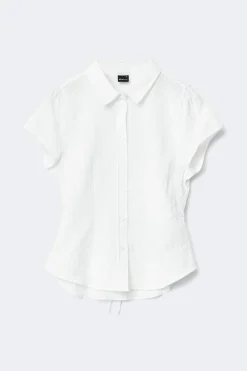 Gina Tricot Structure shirt Hvit Sale