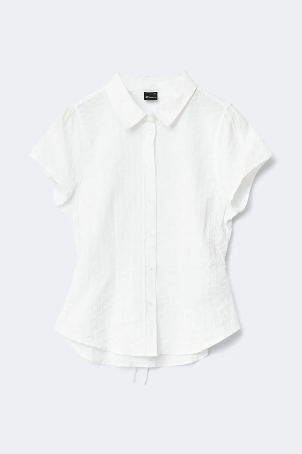 Gina Tricot Structure shirt Hvit Sale