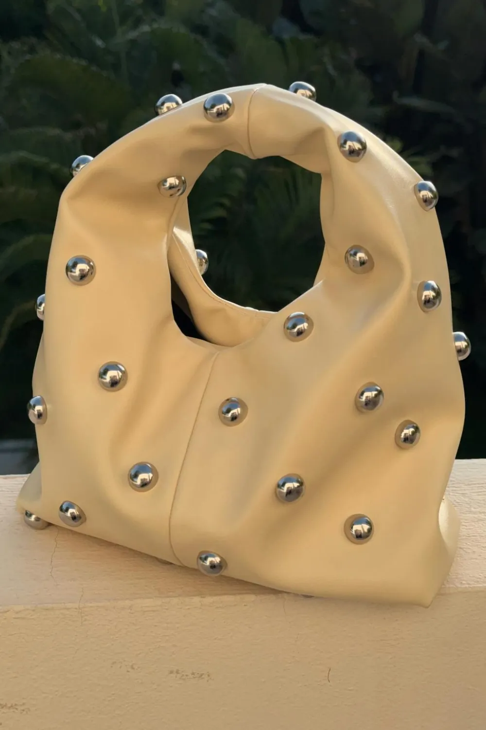 Gina Tricot Studded handbag Gul Clearance
