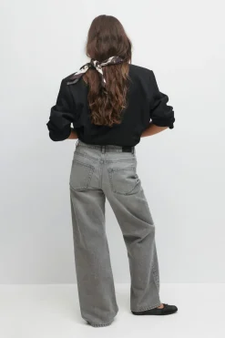 Gina Tricot Studded jeans Grå