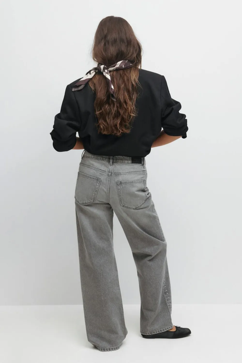 Gina Tricot Studded jeans Grå