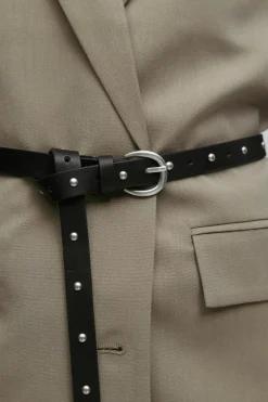 Gina Tricot Studded long belt Svart