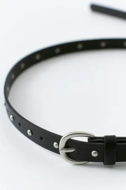 Gina Tricot Studded long belt Svart