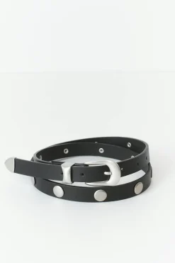Gina Tricot Stud detail belt Svart Clearance
