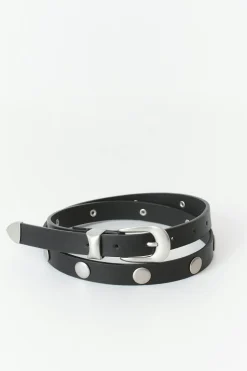 Gina Tricot Stud detail belt Svart Clearance