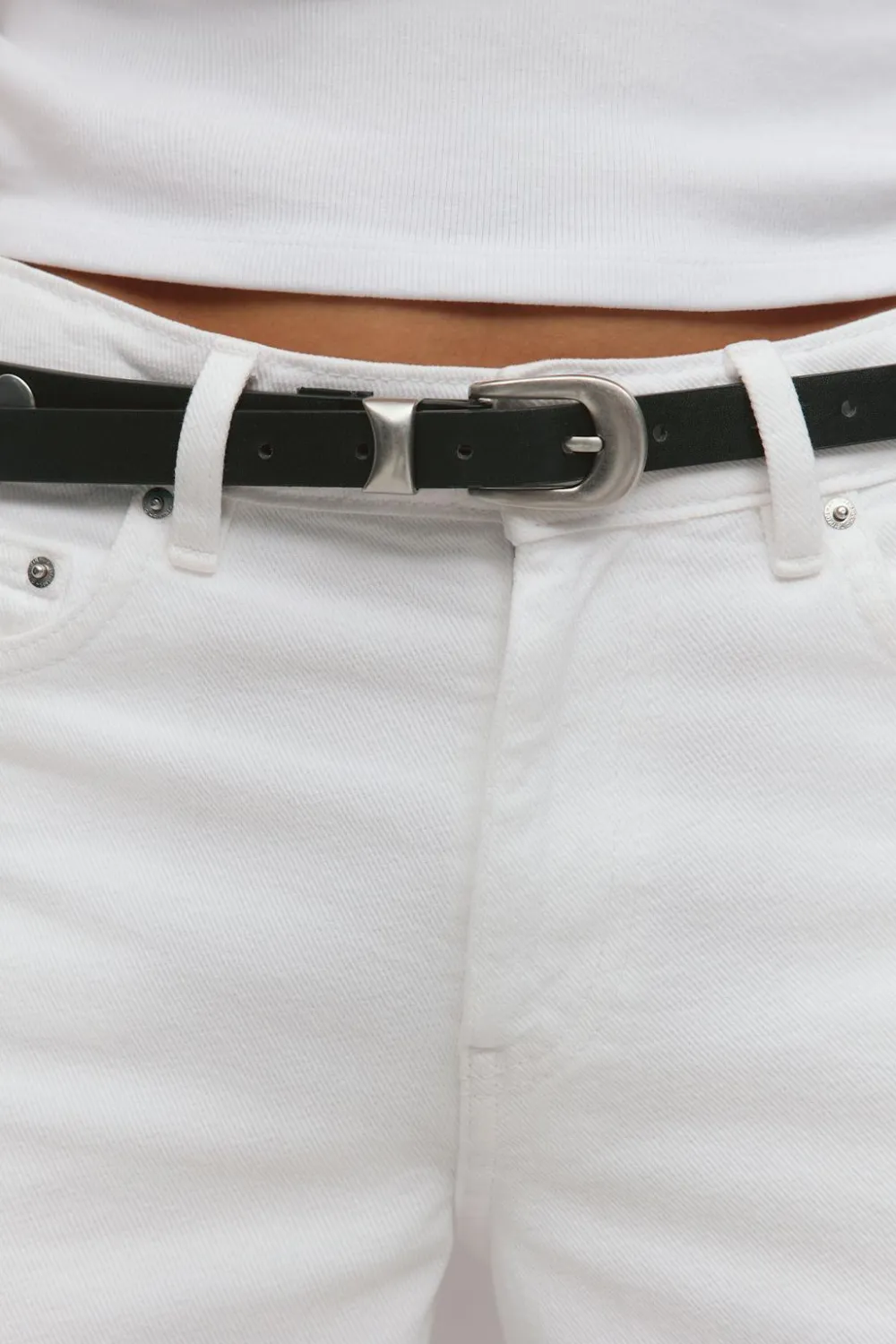 Gina Tricot Stud detail belt Svart Clearance