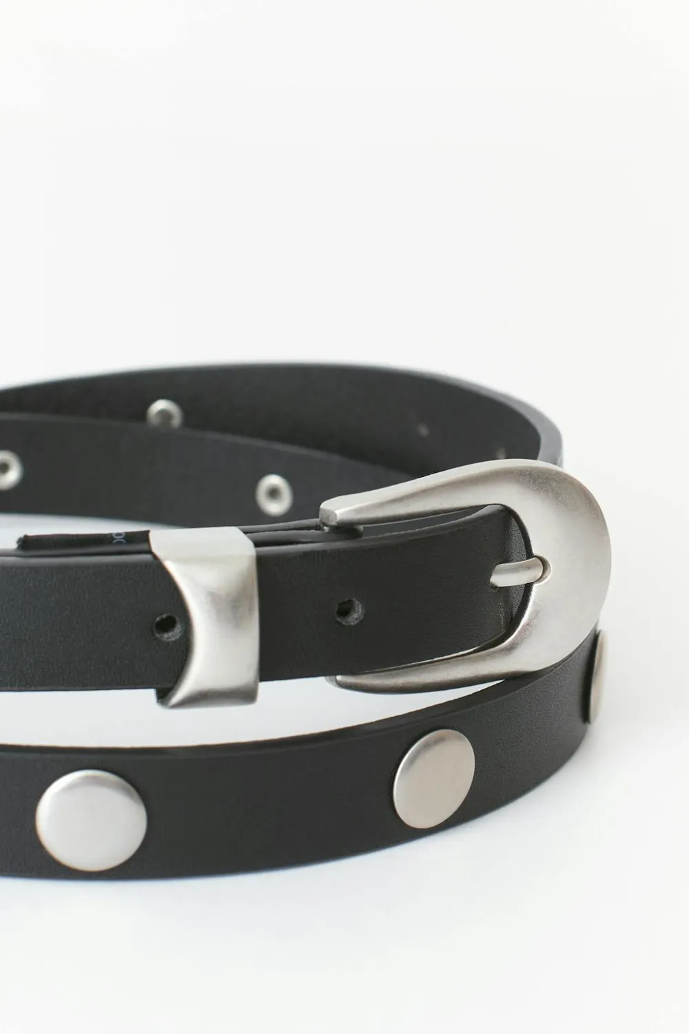 Gina Tricot Stud detail belt Svart Clearance