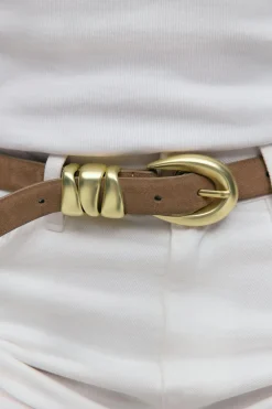 Gina Tricot Suede belt Beige Hot