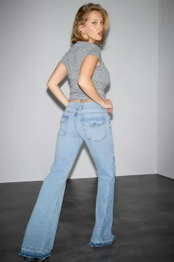 Gina Tricot Super flare jeans Blå