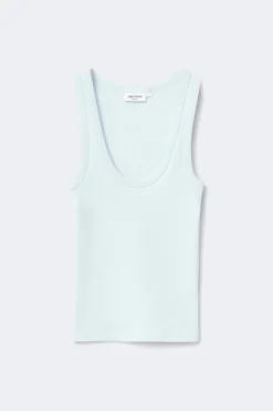 Gina Tricot uper tretch coop neck tank Blå Best