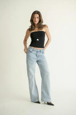Gina Tricot uper tretch tube top Svart Discount