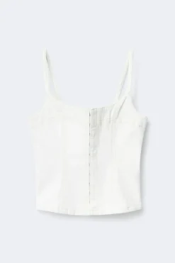 Gina Tricot weet jean inget Hvit Sale