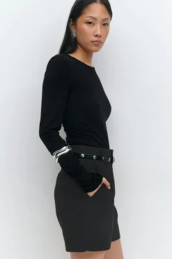 Gina Tricot tailored bermuda shorts Svart Outlet