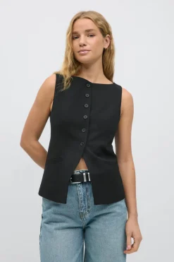 Gina Tricot Taiored boatneck vet Svart Online