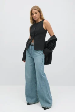 Gina Tricot Taiored boatneck vet Svart Online