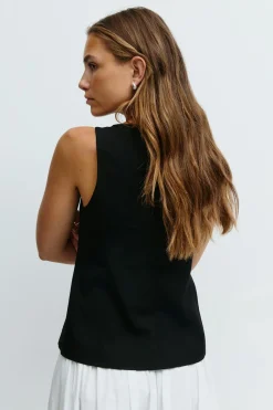 Gina Tricot Taiored boatneck vet Svart