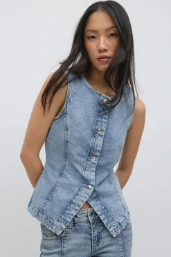 Gina Tricot Taiored deni vet Blå Hot